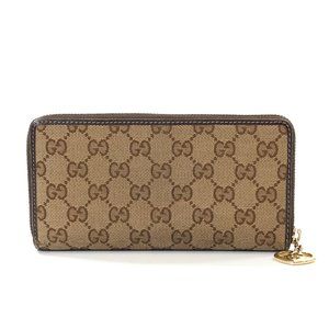 Auth Gucci Zippy Wallet Brown Canvas #7298G14  Price reduced to $250 FIRM